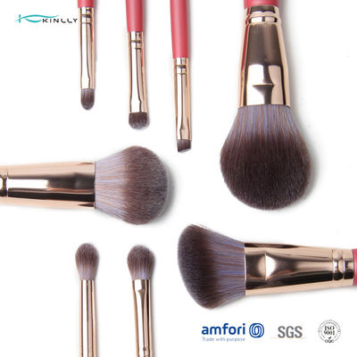8pcs puntale di alluminio Rose Gold Makeup Brush Set