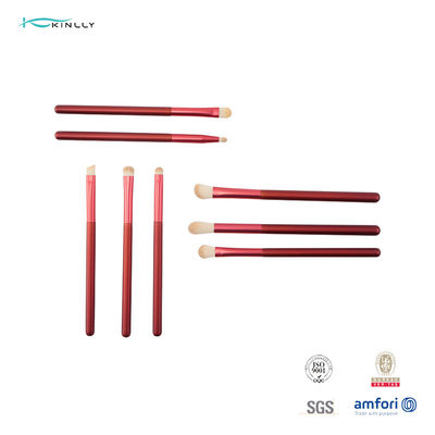 Set di pennelli completo di trucco del puntale di alluminio dell'OEM 12PCS con la maniglia rossa