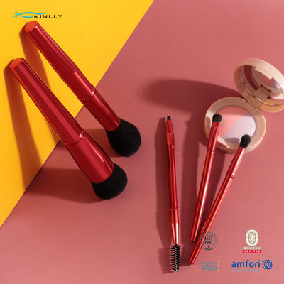 Set di spazzole cosmetiche a manico in metallo da 5 PCS