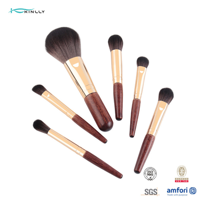 Cosmetico della spazzola del regalo di trucco 8PCS messo con capelli sintetici Rose Gold Ferrule