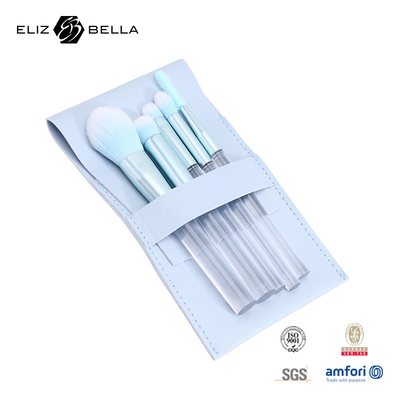 5 pcs spazzole per il trucco cosmetico con capelli sintetici e ferrule in alluminio