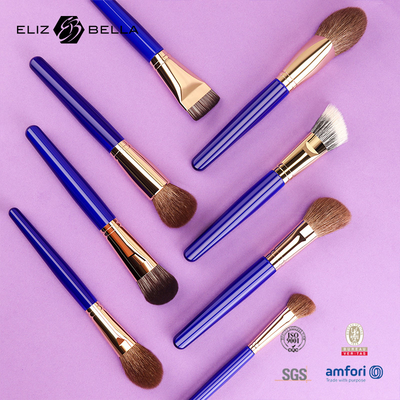 Set di spazzole per trucco completo di qualità professionale per etichette private, set di spazzole cosmetiche con capelli sintetici