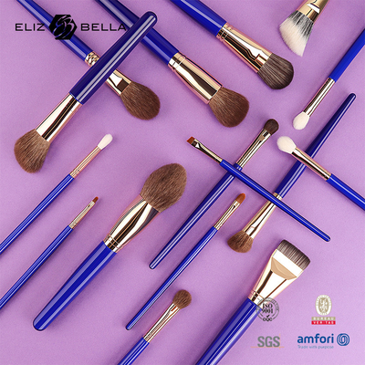 Set di spazzole per trucco completo di qualità professionale per etichette private, set di spazzole cosmetiche con capelli sintetici