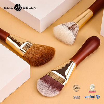 OEM / ODM Design speciale a manico corto, spazzole di trucco con capelli sintetici, disegno di etichetta privata / logo Benvenuti