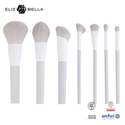7 pcs spazzole di trucco con capelli sintetici e manico di plastica ferrule di alluminio, ordini OEM benvenuti