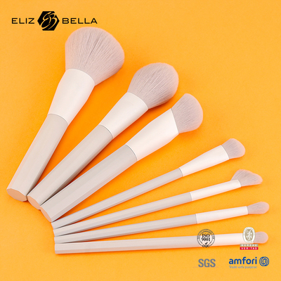 7 pcs spazzole di trucco con capelli sintetici e manico di plastica ferrule di alluminio, ordini OEM benvenuti