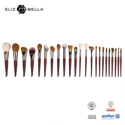 Professional Quality Makeup Brush Set Con Maniglia In Legno, Lucchese Spazzole Cosmetiche, Ordini OEM benvenuti