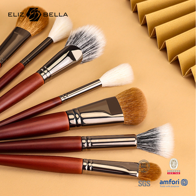 Professional Quality Makeup Brush Set Con Maniglia In Legno, Lucchese Spazzole Cosmetiche, Ordini OEM benvenuti