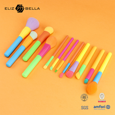 12pcs Plastic Handle Makeup Brush Set For Foundation Powder Blush Occhiali da sole,Pulizia per capelli in nylon