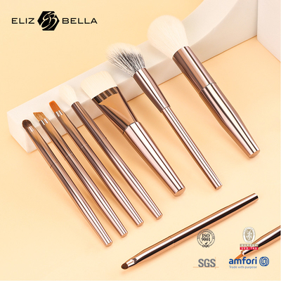 Spazzole per trucco essenziali Set con maniglia personalizzata Capelli sintetici Ordini OEM benvenuti