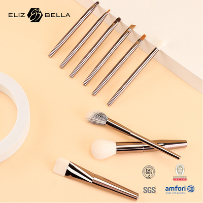 Spazzole per trucco essenziali Set con maniglia personalizzata Capelli sintetici Ordini OEM benvenuti
