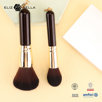 5pcs personalizzabile travelling trucco spazzola set manico di legno ferro di alluminio e 100% di capelli sintetici