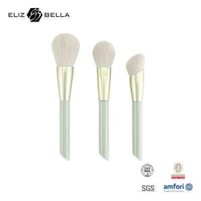 3pcs Pulsera di trucco personalizzata per polvere, blush, spazzola di contorno, maniglia di plastica e ferrule in alluminio