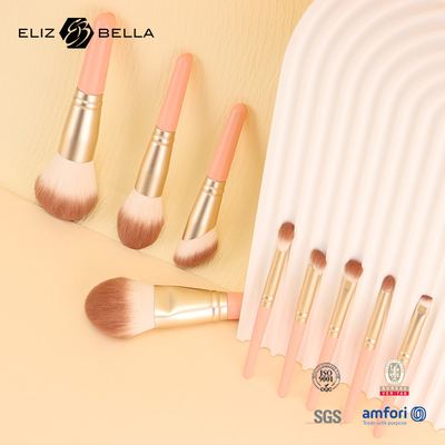 9pcs Professional Makeup Brush Set con maniglia di legno e ferrule in alluminio personalizzato