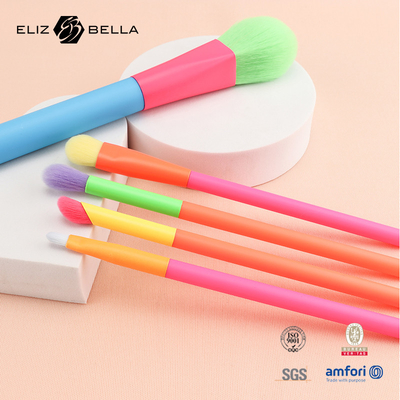 12 pcs spazzole da trucco con manico di legno colorato e ferrule LOGO personalizzato accettato