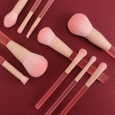 Strumenti per la cura della bellezza del viso Spazzola per il trucco cosmetico Confezione con ferrule di alluminio