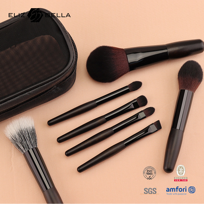 Kit di spazzole per il trucco di moda l'aggiunta perfetta alla tua collezione, piccolo set di spazzole con borsa cosmetica a cerniera