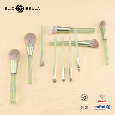 Set di spazzole per il trucco quotidiano per gli appassionati di trucco,Set di spazzole cosmetici con maniglia di plastica
