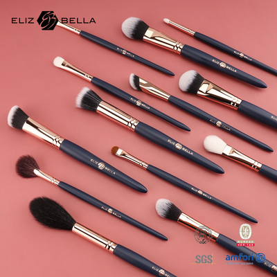 Al dettaglio 24pcs Borsa per trucco a manico in legno Set di spazzole cosmetiche