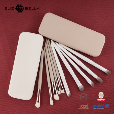 Mini set di spazzole per il trucco da viaggio 5PCS spazzole cosmetiche vegane e crudeli per viso e occhi