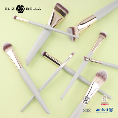 Mini set di spazzole per il trucco da viaggio 5PCS spazzole cosmetiche vegane e crudeli per viso e occhi