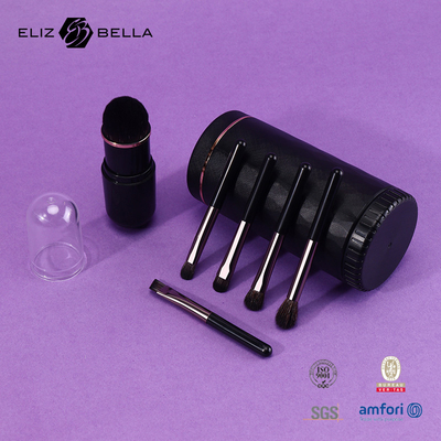 Mini On-the-Go Makeup Brush Kit Compatto Set per valigia o borsa ipoallergenico e di viaggio-friendly