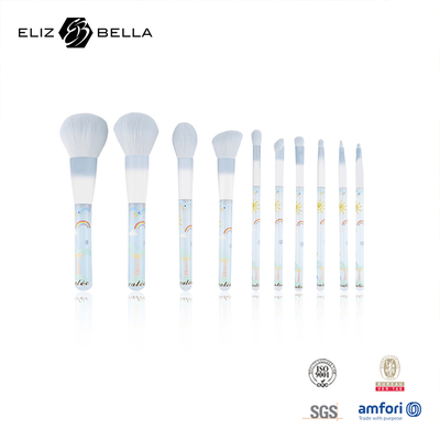 Collezione di pennelli da trucco da viaggio personalizzabili con logo e design a marchio privato