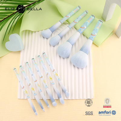 Collezione di pennelli da trucco da viaggio personalizzabili con logo e design a marchio privato