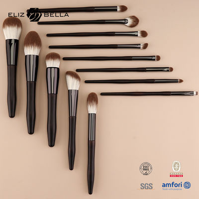 Professional Synthetic Travel Makeup Brush Set, Customizable Colors & Logo | Black & OEM Options Available,Hygienic, Compact & Portable for On-the-Go Touch-Ups