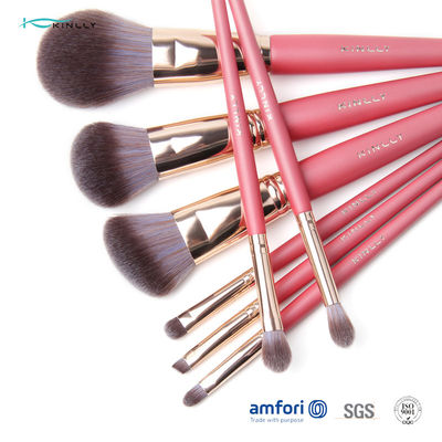 8pcs puntale di alluminio Rose Gold Makeup Brush Set