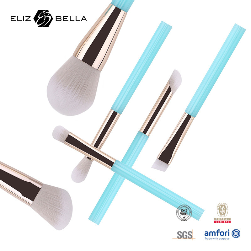 6pcs OEM Macchiaio Occhi spazzole per la cura della bellezza, Cruelty Free sintetici capelli Macchiaio spazzola Kit