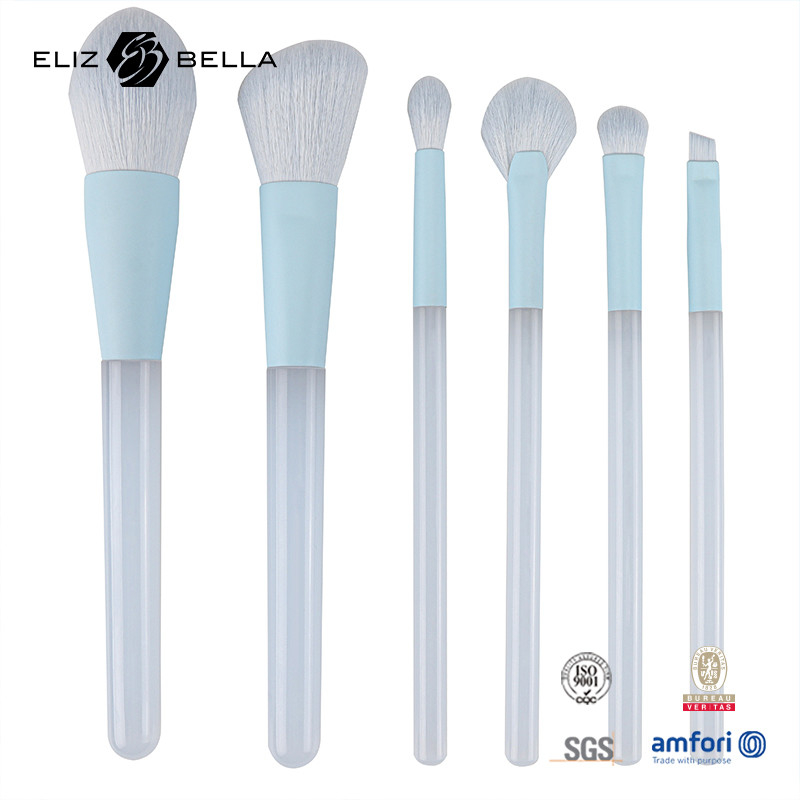 Manico di plastica LOGO personalizzato Accettato Pinselli di lusso per il trucco Pinselli per la funzione del trucco,100% capelli sintetici
