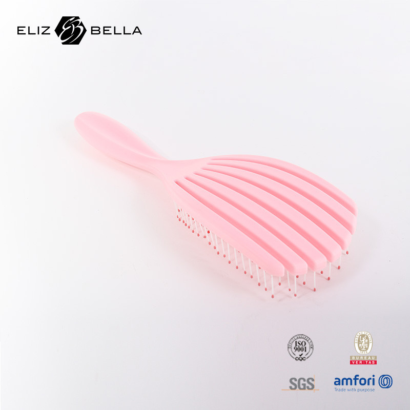 Pellettina per capelli a spirale a misura per capelli bagnati e asciutti, pettine circolare, massaggio quadrato, pagaia, spazzola per capelli detangolari per capelli ricci