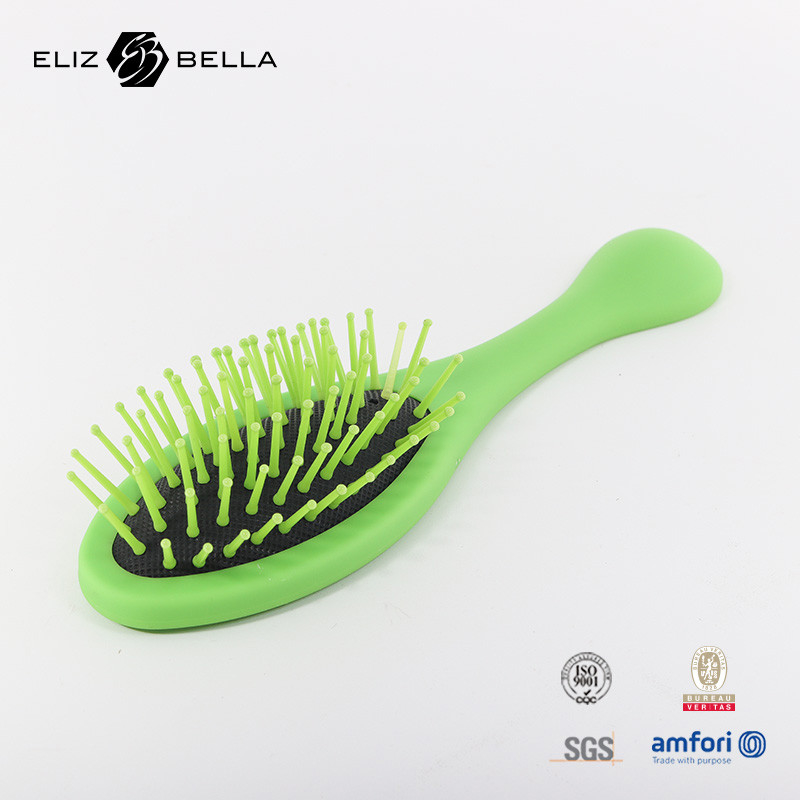 Logo personalizzato Nuovo design 100% Labirinto Biodegradabile Spazzola per capelli curva a sfiato Detangling Spazzola per capelli per donne pettine ricci