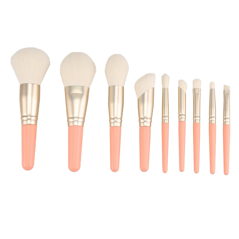 Alumini Ferrule Personal Logo Makeup Brush Kit Capelli sintetici per truccatori professionisti