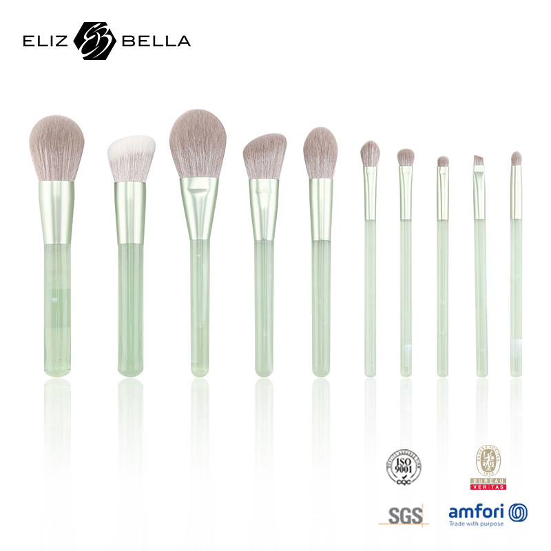 Set di spazzole per il trucco quotidiano per gli appassionati di trucco,Set di spazzole cosmetici con maniglia di plastica
