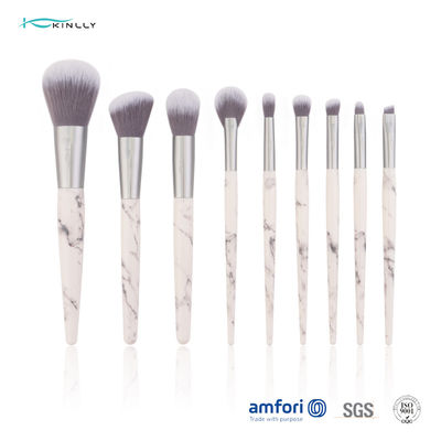 Set di pennelli cosmetico di alluminio di trucco del puntale ISO9001 9pcs