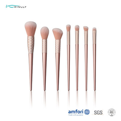 Corredi di legno di alluminio della spazzola di trucco dei cosmetici del puntale 7PCS