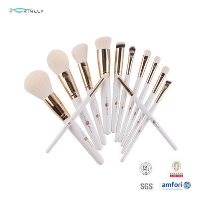 fondamento cosmetico della polvere del set di pennelli del puntale amichevole dell'oro 12pcs di eco